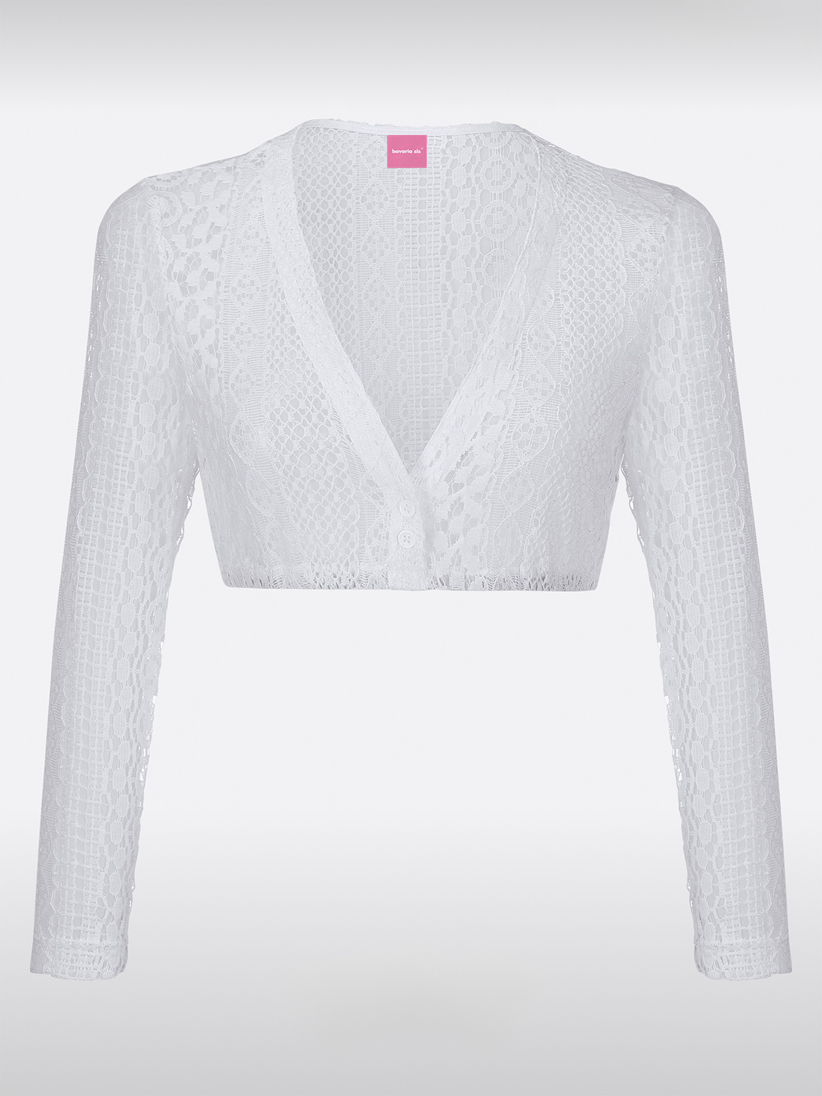 Weiß Damen Langarm Drindlbluse